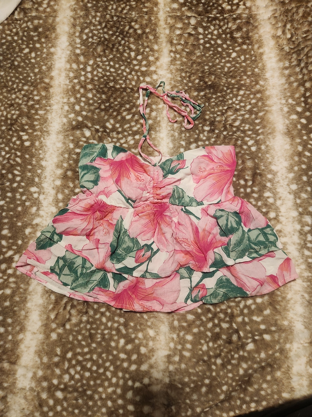 Hollister Pink Floral tube top brand new with tags